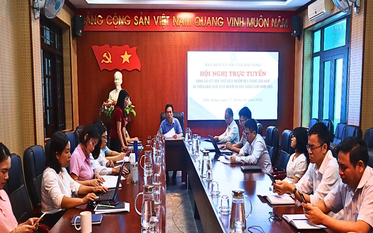 Hội nghị trực tuyến đánh giá kết quả thực hiện nhiệm vụ 9 tháng đầu năm và triển khai nhiệm vụ các tháng cuối năm 2024