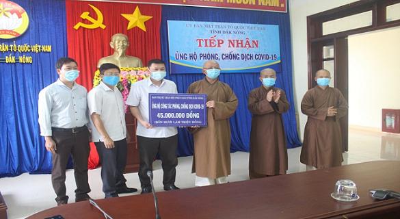 Các tôn giáo tỉnh Đắk Nông ủng hộ phòng, chống dịch Covid 19